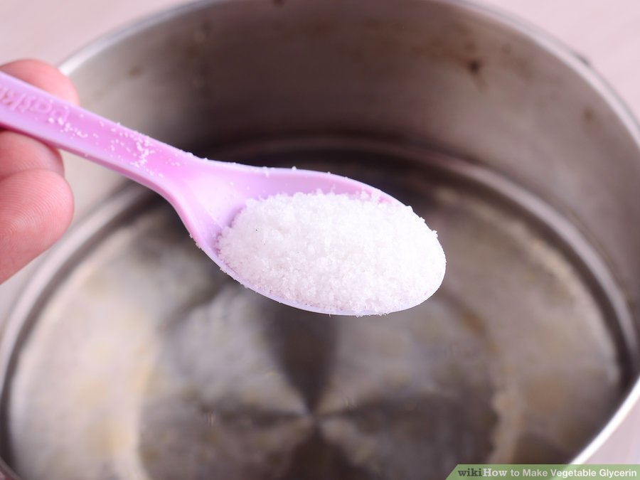 thêm muối vào dung dịch đun glycerin